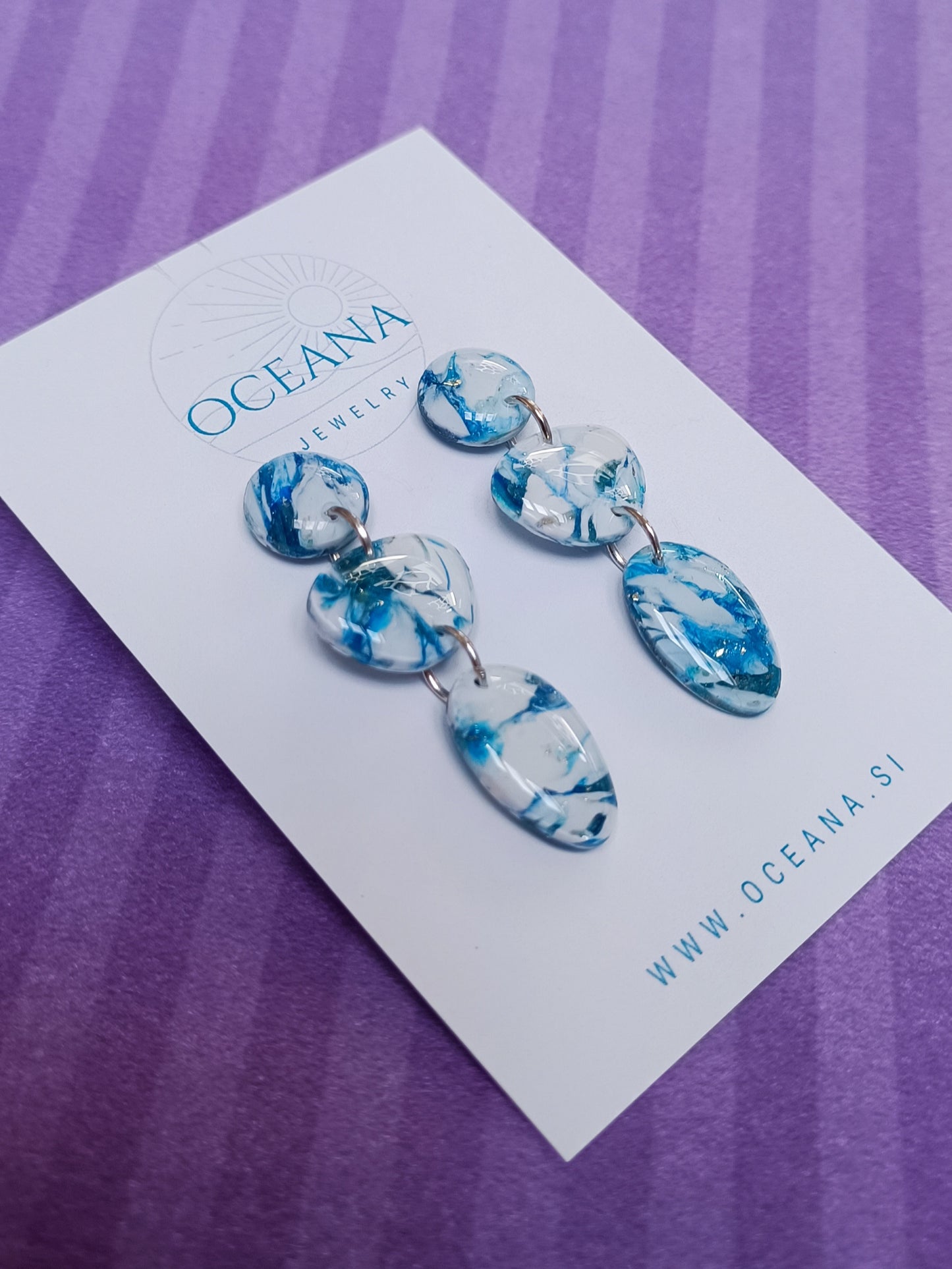 Blue drop earrings