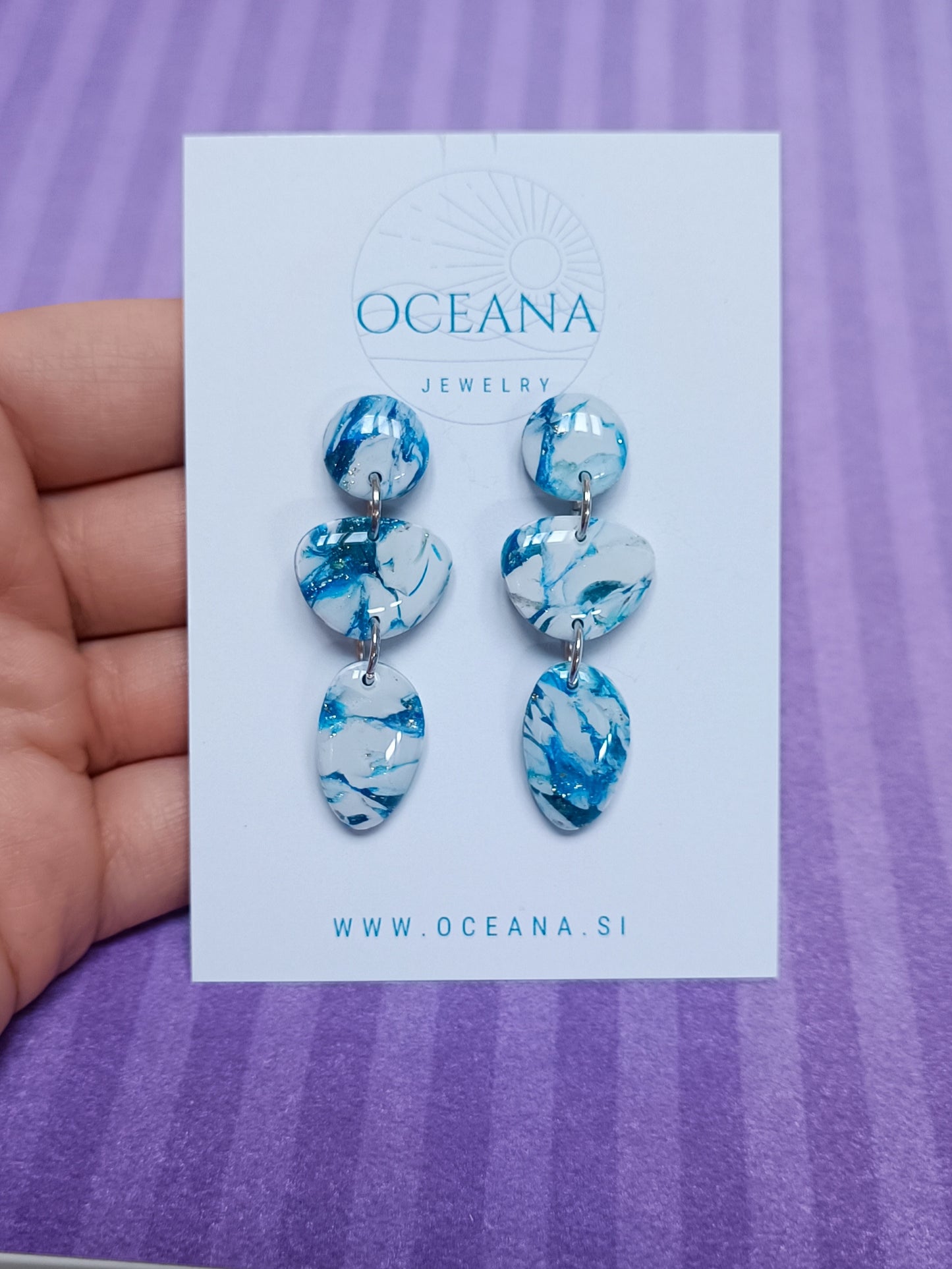 Blue drop earrings