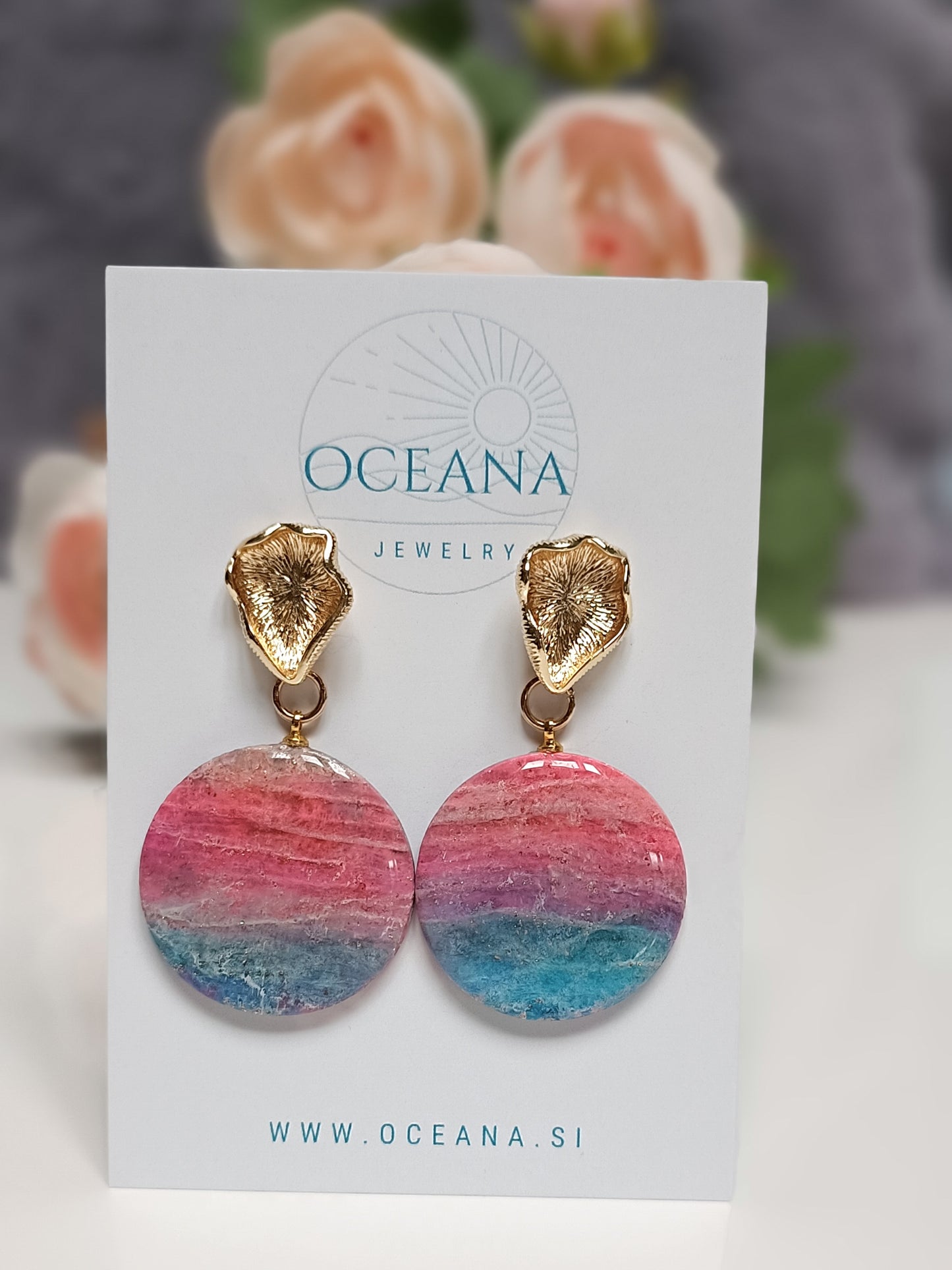 Sunset round dangles