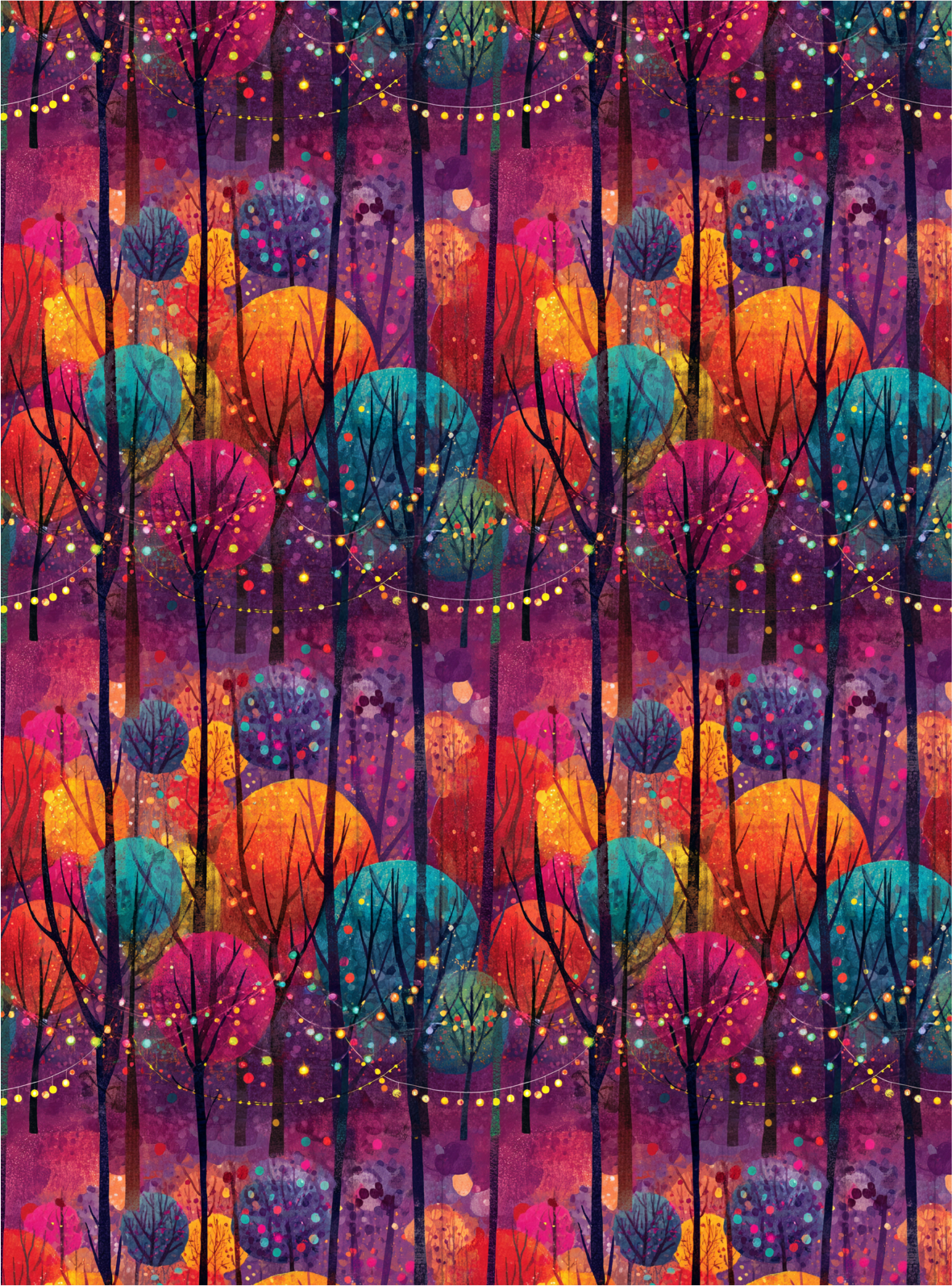Lights in the trees transfer paper 1