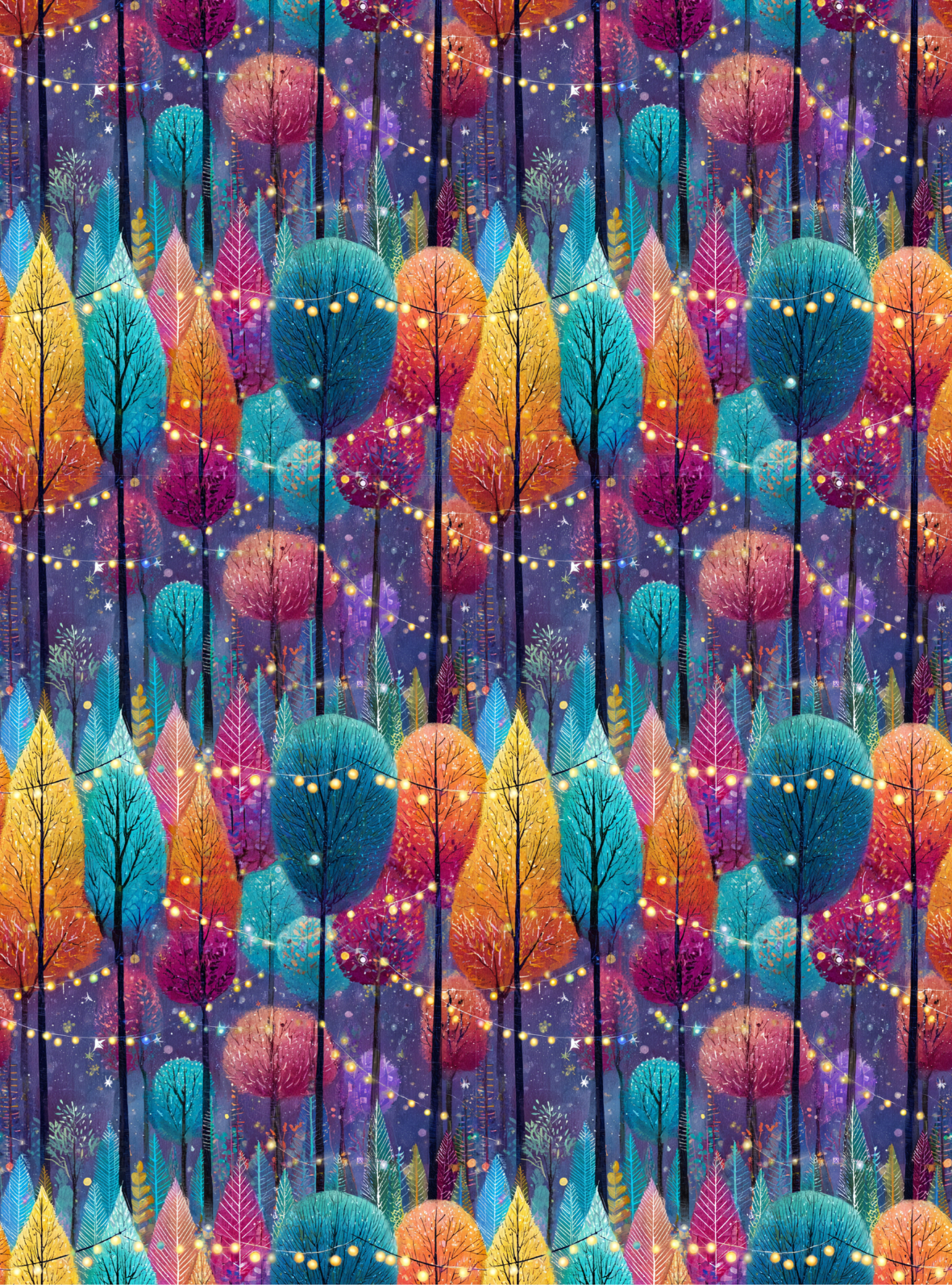 Lights in the trees transfer paper 2