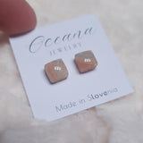 Celestia square mini studs