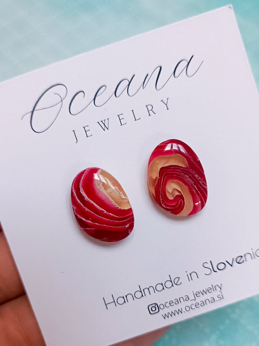 Red velvet studs