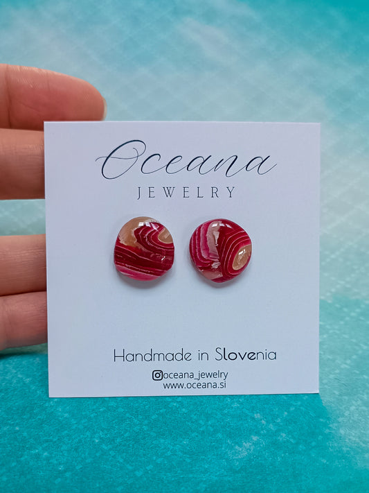 Red velvet studs