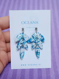 Blue drop earrings