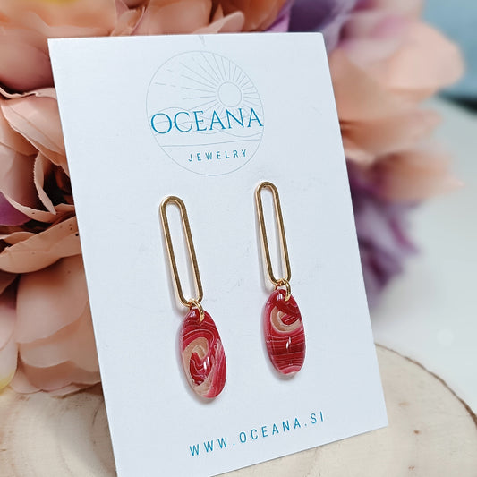 Red velvet earrings