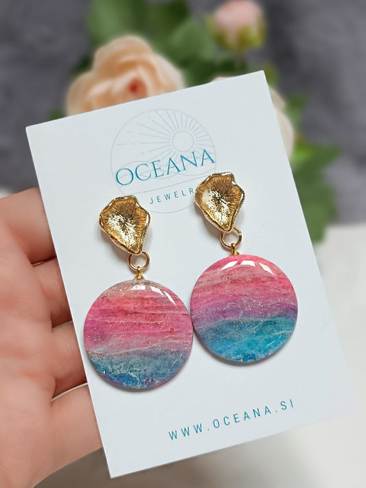 Sunset round dangles